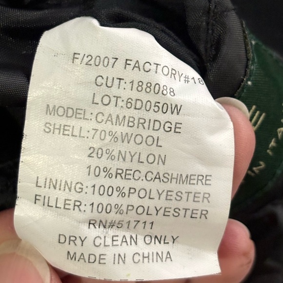 Lauren Ralph Lauren Black Cashmere Blend Notched Collar Lined Overcoat 40R - Picture 8 of 9